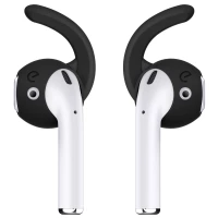2. KeyBudz EarBuddyz - silikonowe nakładki do AirPods 1/2, EarPods (czarne)